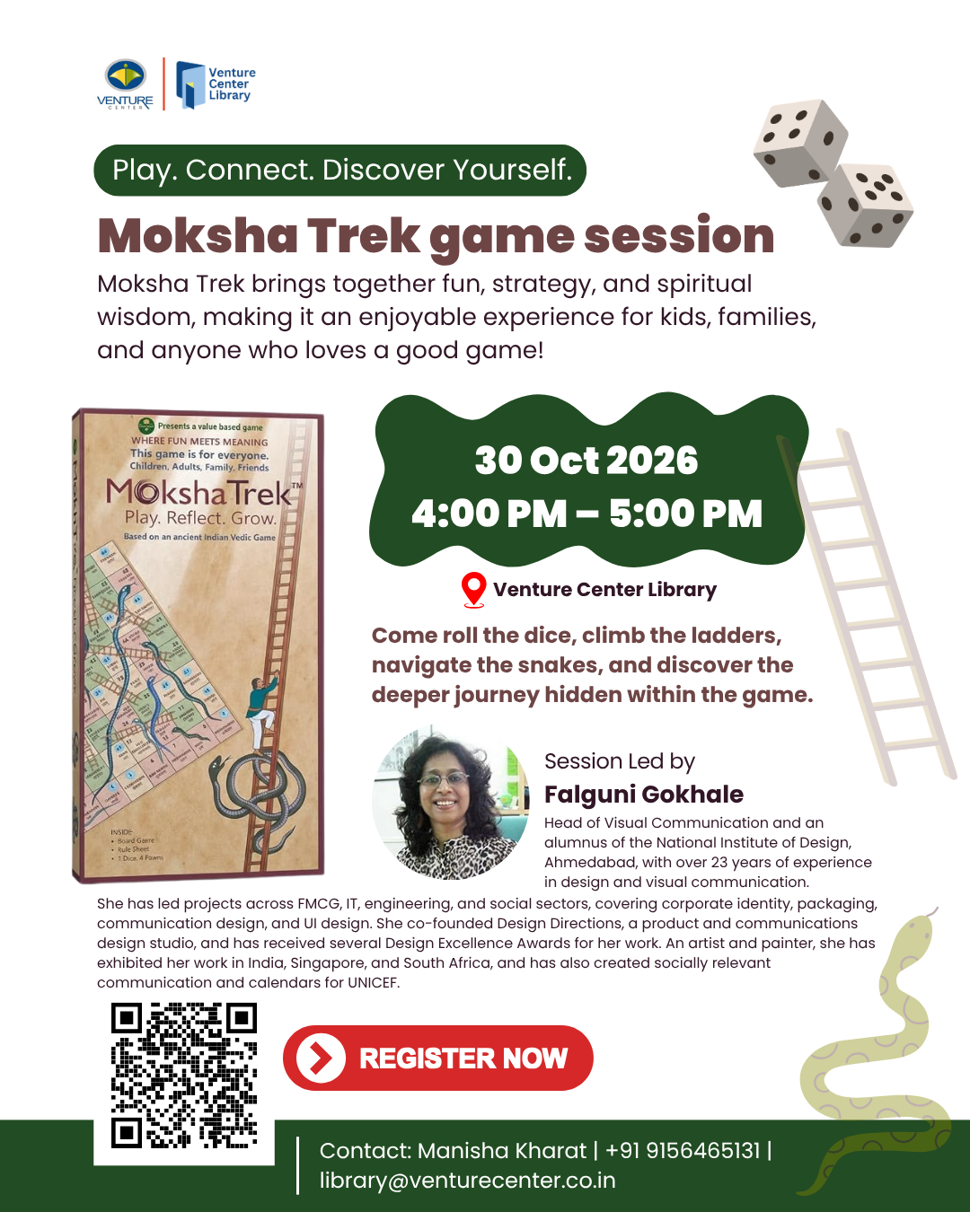 Moksha Trek Game Session with Falguni Gokhale at Venture Center Library - 30 October 2026